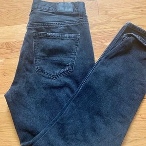 American Eagle Grey Ripped Mom Jeans (Size 4)